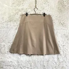 INDIVI/フレアスカート/44/大きいサイズ 裏地付き オフィス ベージュ