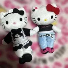 ハローキティ 足長　ギャル　ぬいぐるみ マスコット　キーホルダー　2体セット