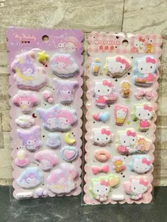 サンリオ キティ マイメロディ クロミ もちもちマシュマロシール 2種セット