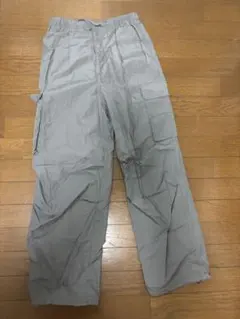 GU ☆ テックパラシュートプルオンパンツ 丈標準 ライトグレー M