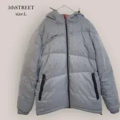 【5thSTREET】ダウンジャケット　ダウン80% メンズ　グレー　厚手