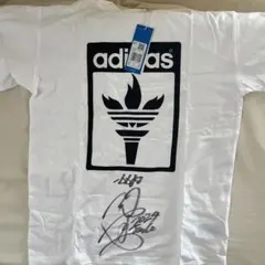 adidas TREFOIL TORCH Tシャツ サイン入り　阿部一二三　柔道のサムネイル