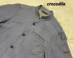 クロコダイル CROCODILE カバーオール ストライプジャケット 綿麻混Mのサムネイル