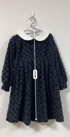 BREEZE 黒ドット柄ワンピース 110