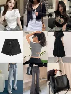 SHEIN トップス　パンツ　バッグ　セット