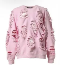 JUNNAKAYAMA DISTRESSED CREWNECK PNK