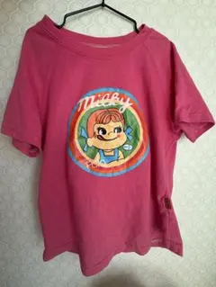 ぺこちゃんプリント　レトロ Tシャツ ピンク