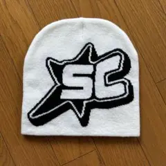 Y2K SC ロゴ入り ホワイト ビーニー