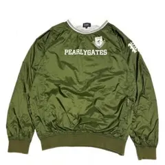 希少サイズ　パーリーゲイツ　蓄熱裏地　防寒スニード　ロゴプリント　カーキサイズ7