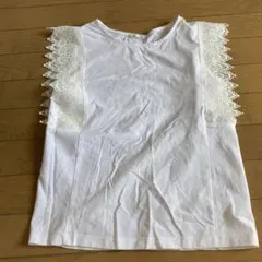 GU ホワイト レース袖 ノースリーブエスサイズ