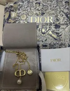 【中古】Dior パール付きネックレス