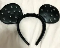 ディズニー カチューシャ ブラック スタッズ