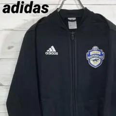 《大人気》adidas トラックジャケット ロゴ刺繍 M ブラック