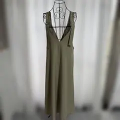 Sense of Place ロング丈 キャミワンピース カーキ