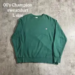 00's championチャンピオン スウェット緑ワンポイントLサイズグリーン