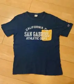 Championチャンピオン ロゴＴシャツ 胸ポケット ネイビー サイズＭ