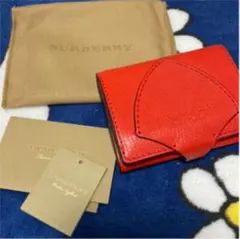 Burberry 二つ折り　財布　赤