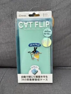 iPhone12/12Proケース CAT FLIP セト