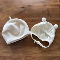 美品⭐︎ニットベレー帽とポンポン付き帽子セット