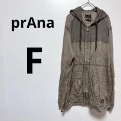 prAna【F】フード付き ジャンパー ブラウン シンプル ユーズド カジュアル