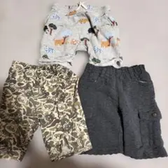 動物柄・迷彩柄パンツ3点セット
