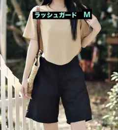 【UVカット率 99％以上/UPF50+】レディース 半袖ラッシュガード上下2点