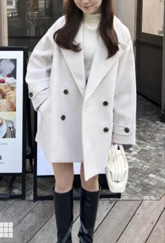 GRL フェイクウールオーバーピーコート［ze674］