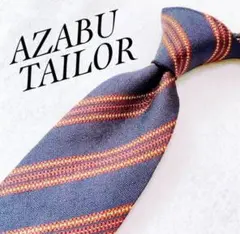 azabu tailor ネイビー ストライプ ビジネス シルク フォーマル