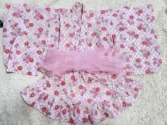 花柄ピンク浴衣セパレート120cm