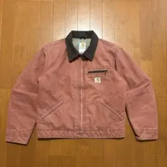 美品　希少カラー　Carhartt デトロイトジャケット　サーモンピンク　VRS 短丈希少サイズ 希少カラー Carhartt デトロイトジャケットサーモン