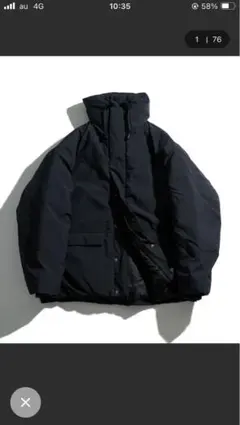 ポリストレッチ ボリューム中綿ダウンジャケット キルティング アウター