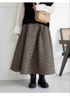 ジャーナルスタンダードレリューム　千鳥柄　ジャガードタックスカート