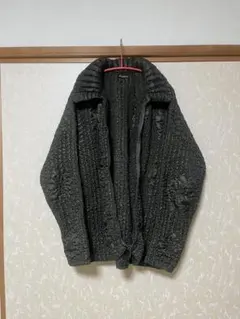 ジップアップ ボアジャケット ダークグレー ヌートリア革 - メルカリ
