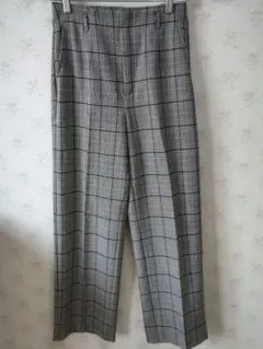 ☆GU ジーユー ハイウエスト ストレート スラックス ダークグレー М☆