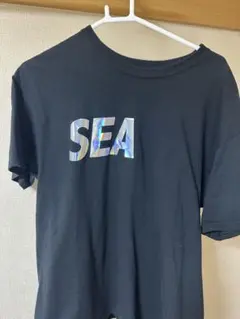 SEA Tシャツ ブラック ホログラムロゴ