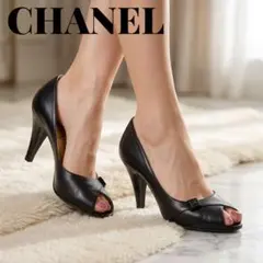 CHANEL シャネル ハイヒール パンプス オープントゥ ココマークのサムネイル