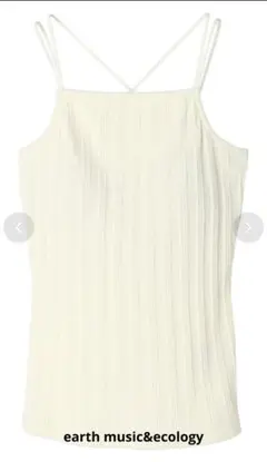 【earth music&ecology】カップ付きランダムテレコキャミソール