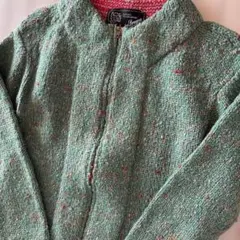 専用‼️ズッカ　緑色系　ラメニットカーディガン