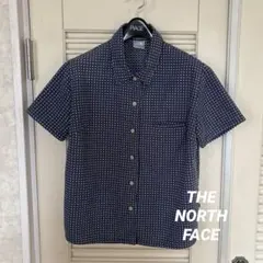 THE NORTH FACE ドット柄 半袖シャツ ネイビー アウトドア短丈のサムネイル