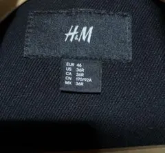H&M ブラック ロングコート EUR 46