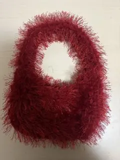 レディースバック　赤　ファー　ショルダーバッグ