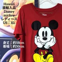 美品 輸入盤 Disney ディズニー公式ミッキーマウス プリント TシャツXL