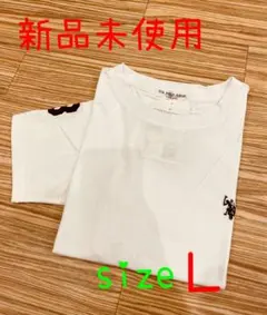 U.S. POLO ASSN. ナンバリング スリット ロゴTシャツ ホワイト