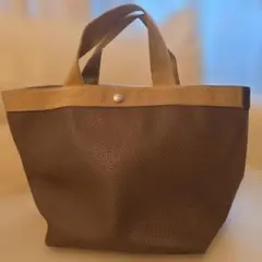 高島屋購入❤エルベシャプリエ 舟形トートバッグ ブラウンゴールド 