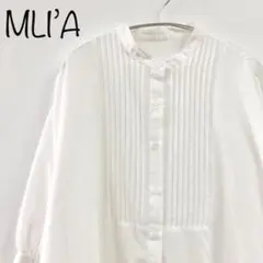 【MLI'A】ピンタックロングシャツ/ワンピース M