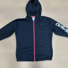adidas フード付きジャケット レディースM 黒/赤