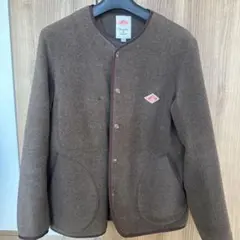 美品！DANTON ノーカラーフリースジャケット