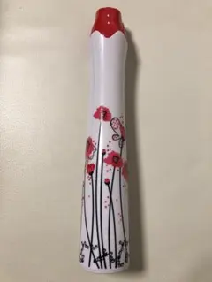 赤い花デザインの折りたたみ傘