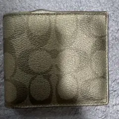 COACH 二つ折り財布 シグネチャー ブラック