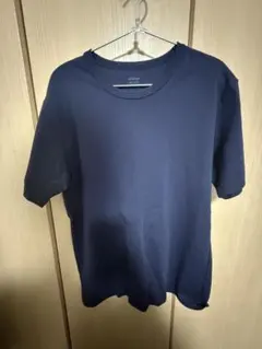 ユニクロ　エアリズムコットンショートスリーブ Tシャツ L ネイビー